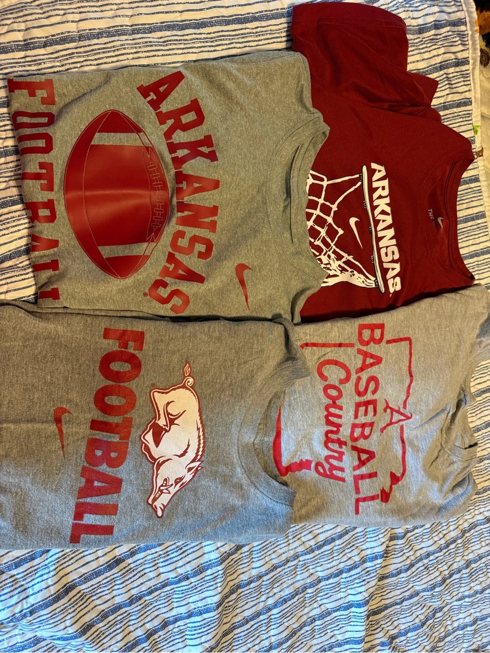 Kids Arkansas Razorback Red & Gray Sports T-Shirts